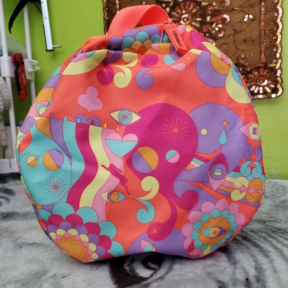 ❇️SALE ❇️ AMIKA Signature Print Large Duffle Bag Psychedelic Neon Print - Picture 4 of 14